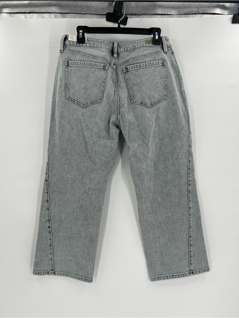 NWT Liverpool Los Angeles ECO Kennedy Split Hem Ankle Jeans Petite 12 Gray - Picture 11 of 12